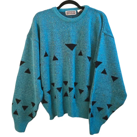 Funky Retro Geometric Sweater - Picture 1 of 2